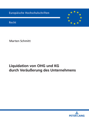 cover image of Liquidation von OHG und KG durch Veraeußerung des Unternehmens